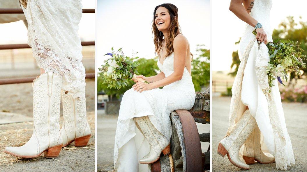 Wedding Dress with Cowboy Boots ...